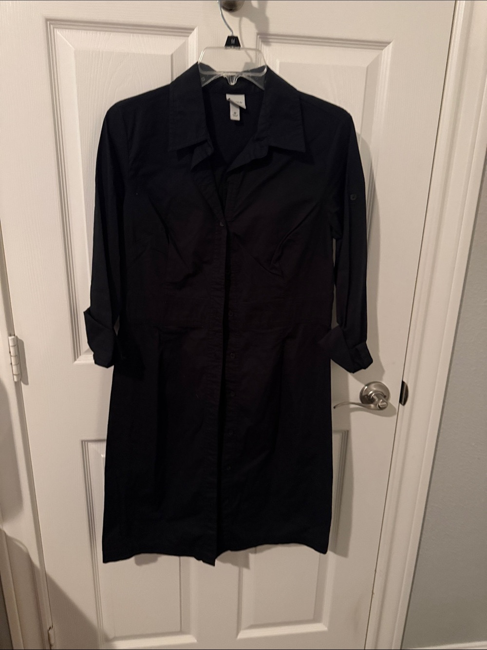 Black Long Shirt Jacket for Women - Casual Button-Front